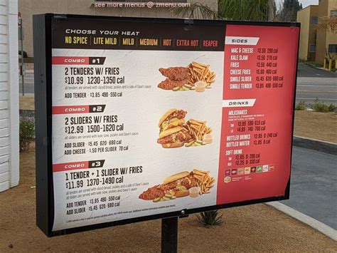 Dave's Hot Chicken de Lakewood Carte.